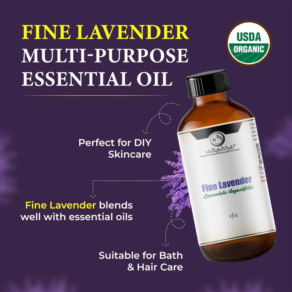 Organic Lavender Essential Oil 4 Fl Oz V257