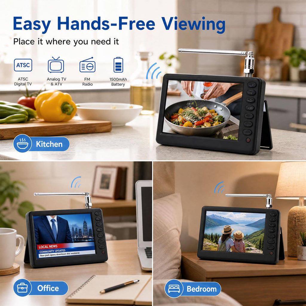 Portable 5" Digital TV with FM Radio Y54996