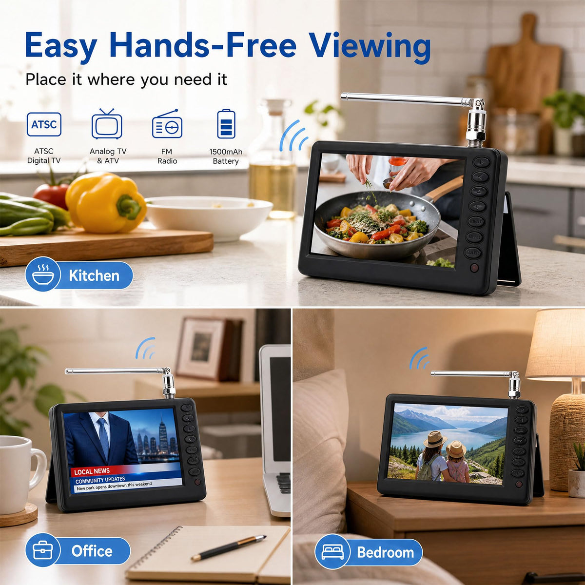 Portable 5" Digital TV with FM Radio Y54996