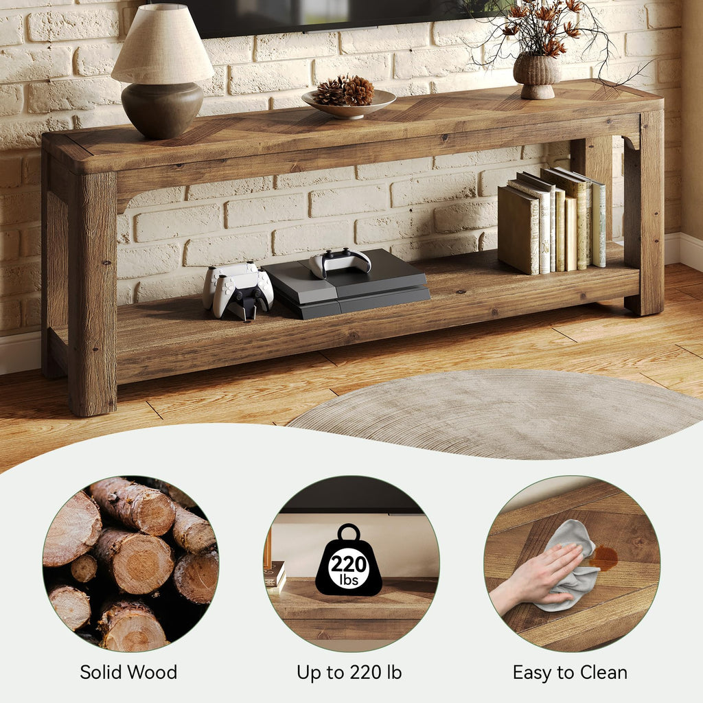 63" Solid Wood TV Stand E2974