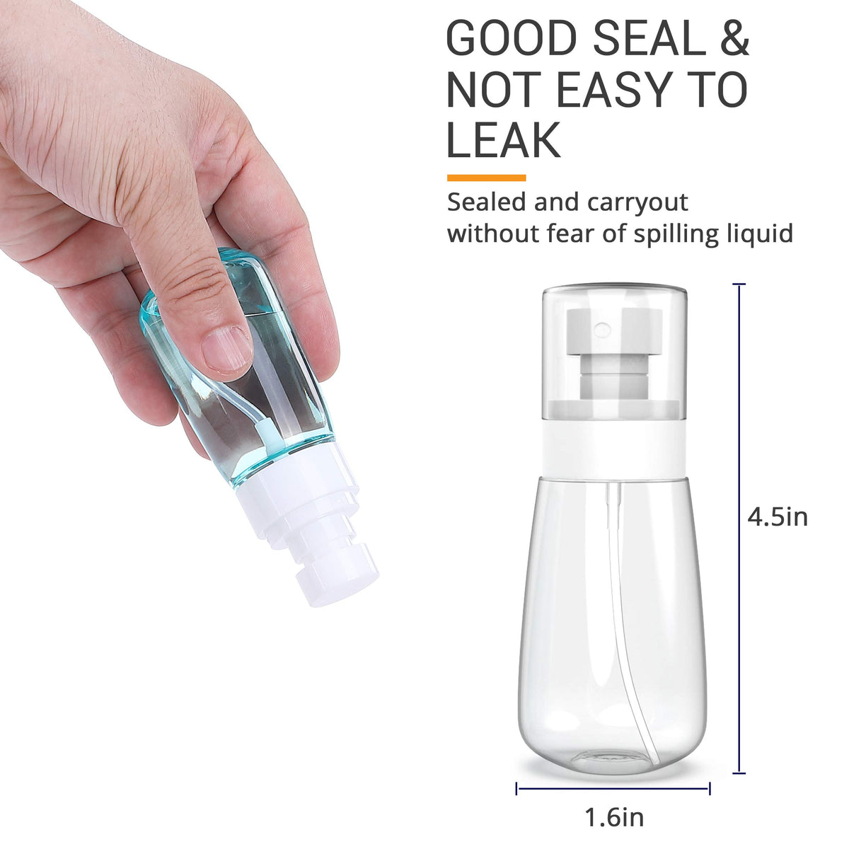 2 Pack Small Travel Spray Bottle 2oz/60ml H105