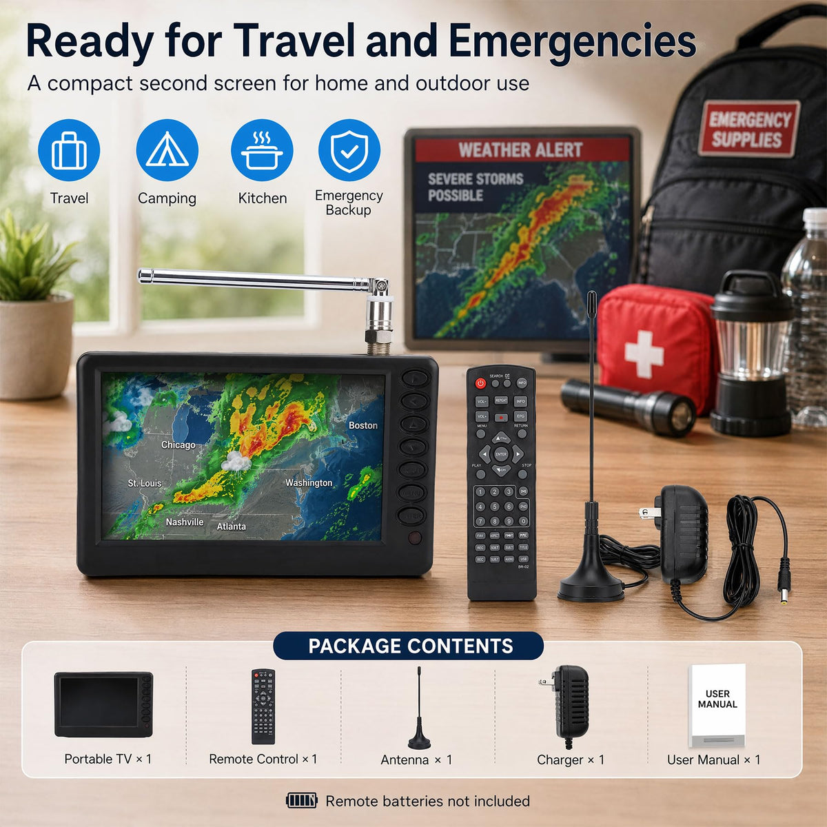 Portable 5" Digital TV with FM Radio Y54996