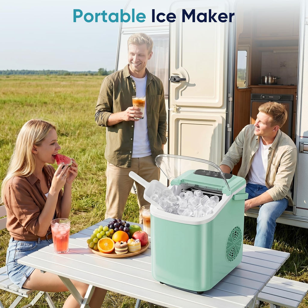 Countertop Ice Maker with Basket and Scoop, 26lbs Daily T535677