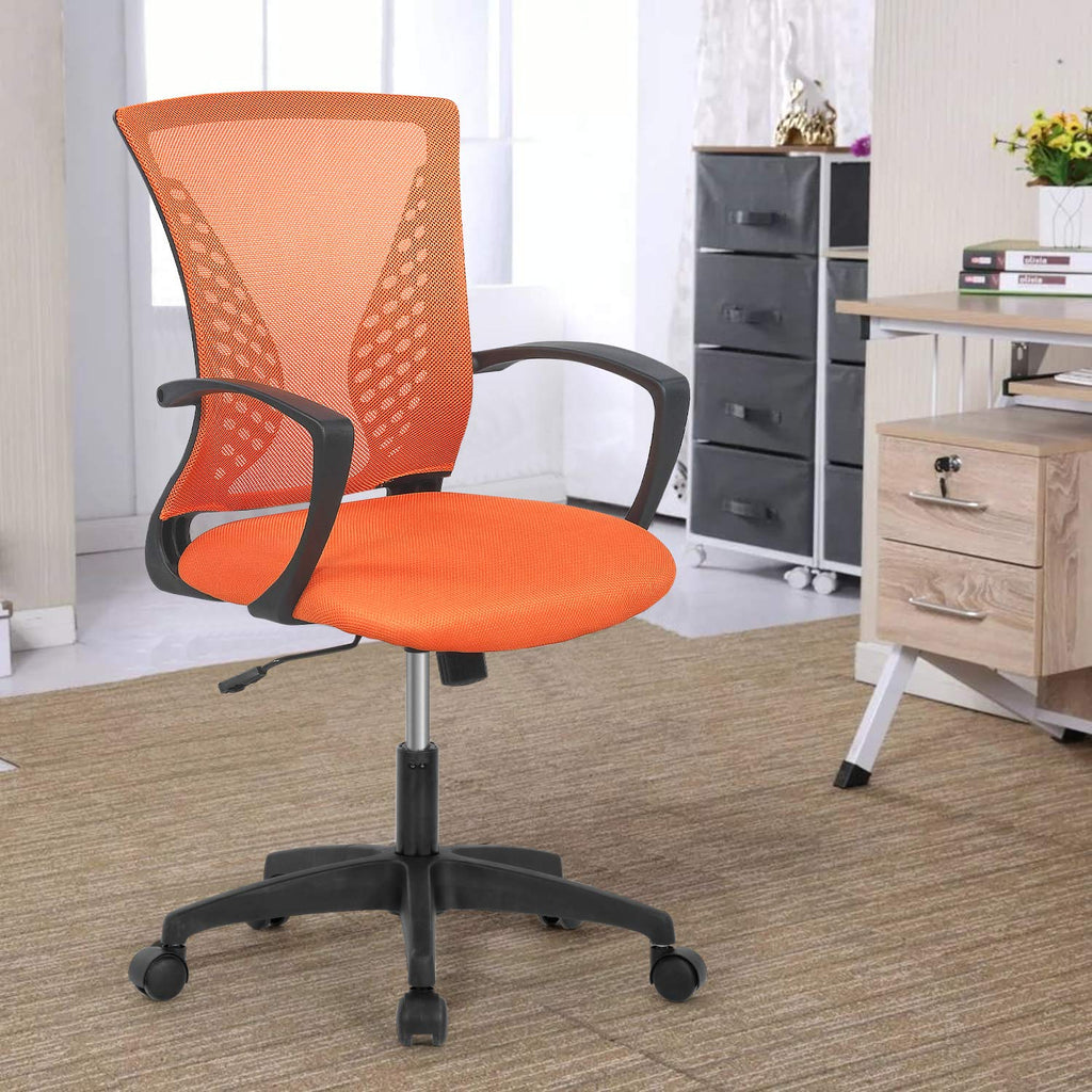 Ergonomic Mesh Mid Back Office Chair with Wheels and Lumbar Support X1111