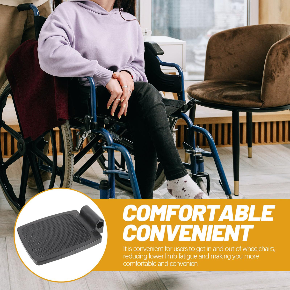 Plastic Wheelchair Footrest 1 Pair G4694