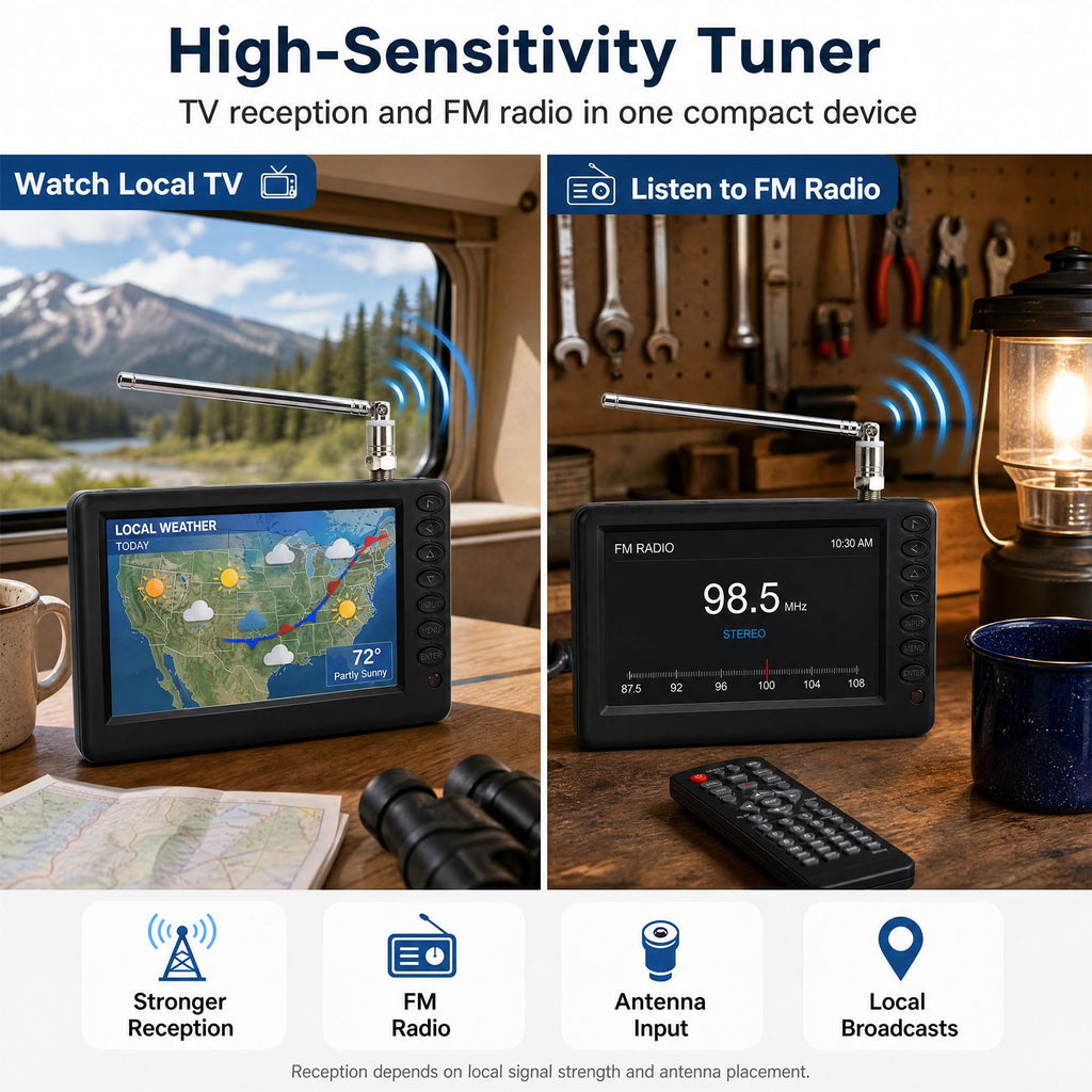 Portable 5" Digital TV with FM Radio Y54996