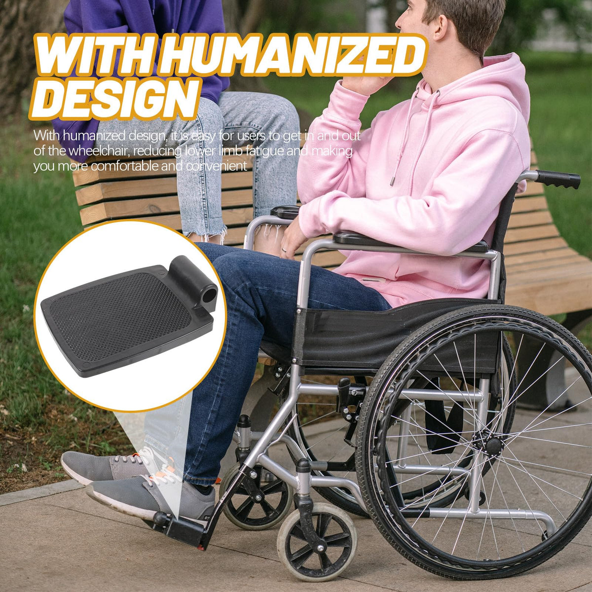 Plastic Wheelchair Footrest 1 Pair G4694
