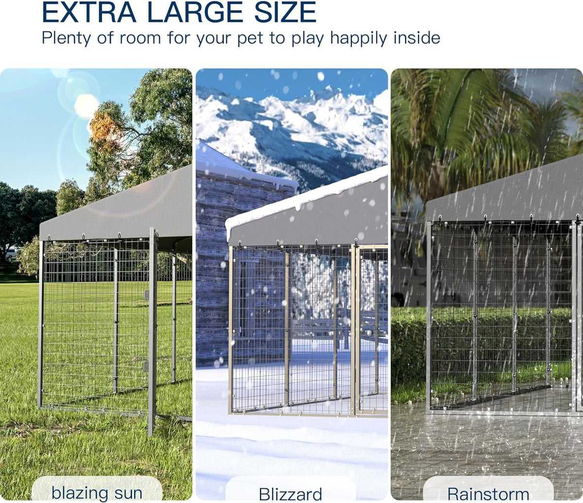 10' x 10' Outdoor Dog Kennel with Roof G677840