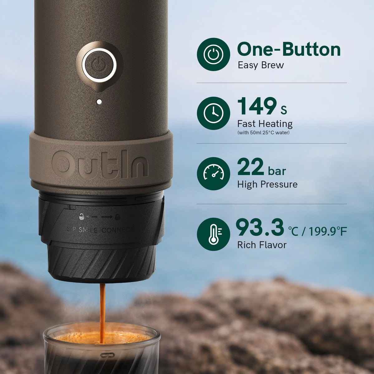 Portable Electric Espresso Machine with Self-Heating Y564579