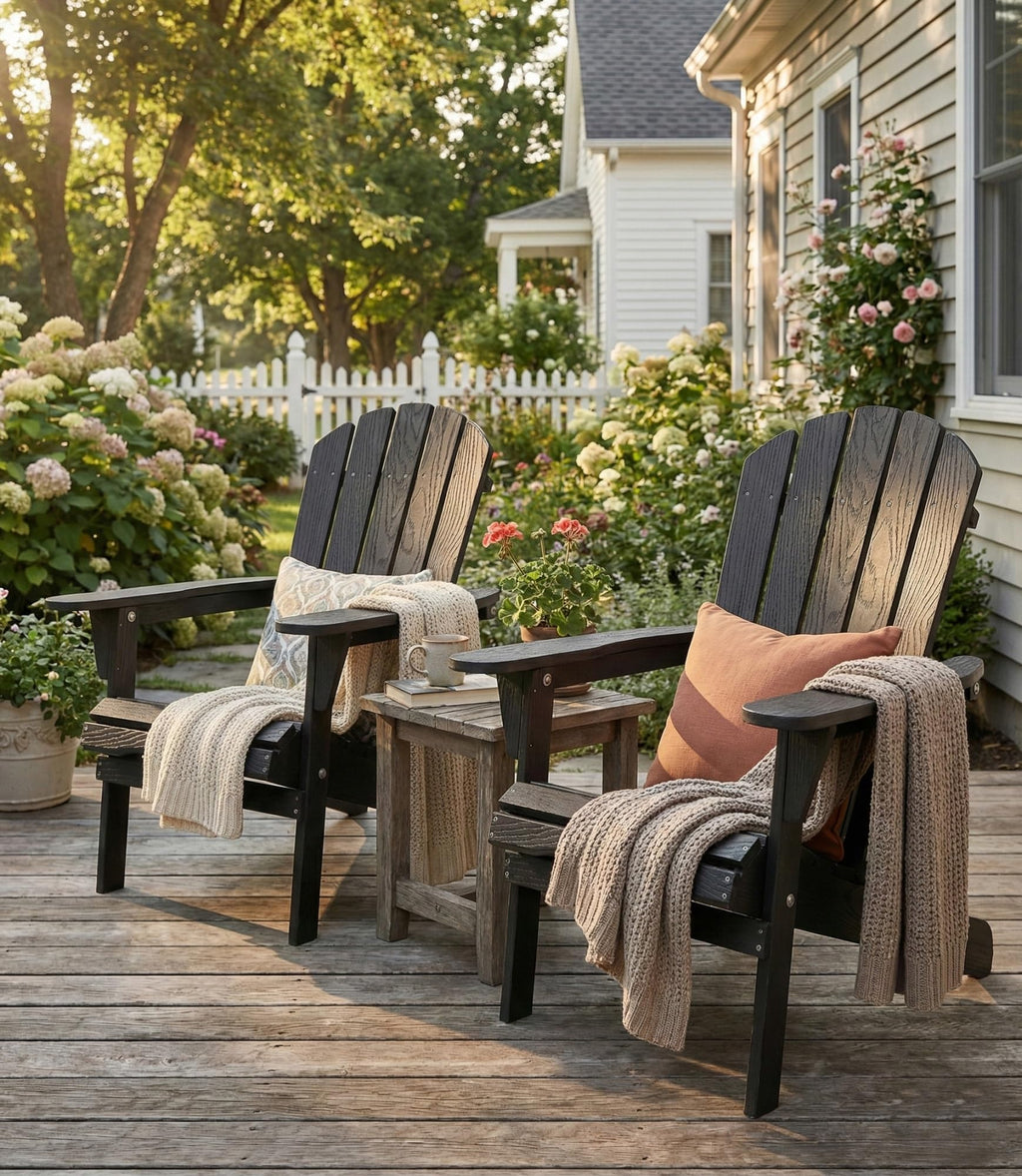 Folding Solid Cedar Wood Adirondack Chair P803