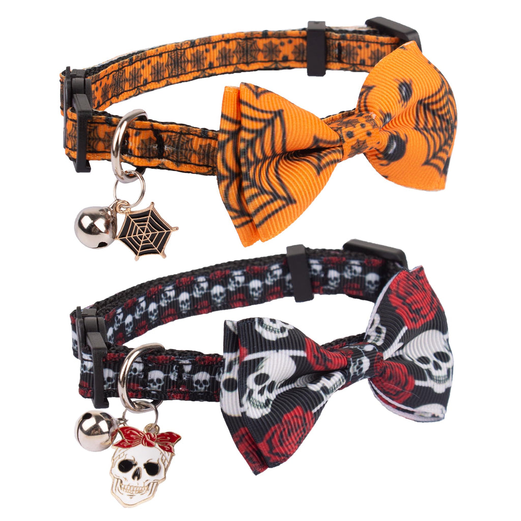 Halloween Cat Collar with Bow Bell I22047