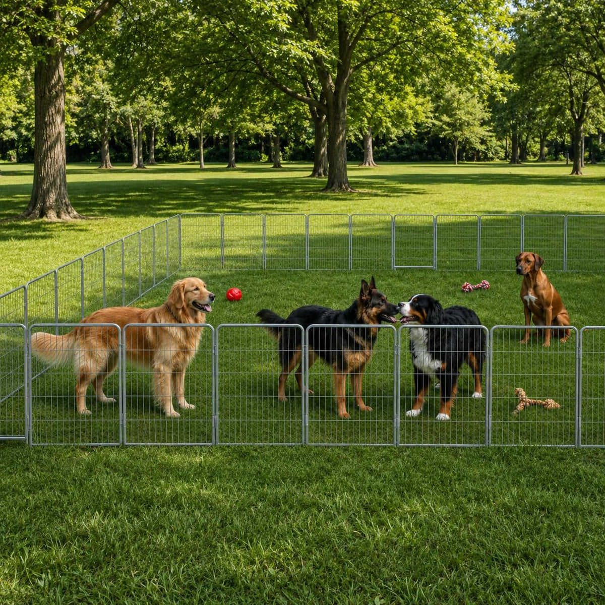 40 inch 16 Panels Portable Heavy Duty Metal Dog Playpen C656381
