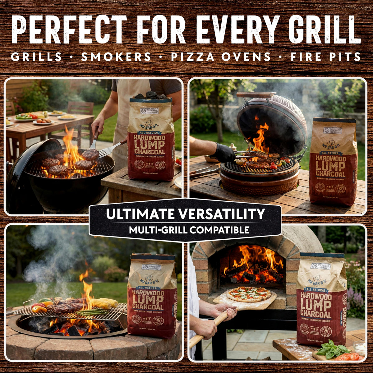 8 LB. All Natural Hardwood Lump Charcoal L77987
