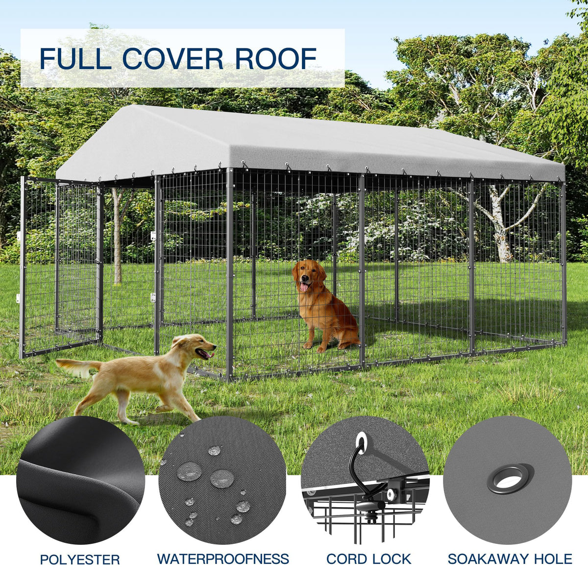 10' x 10' Outdoor Dog Kennel with Roof G677840