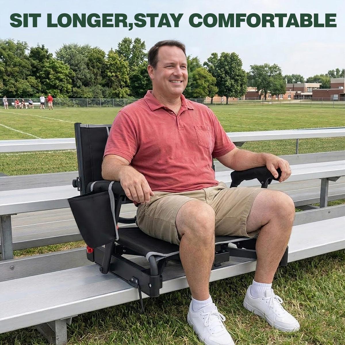 Folding Stadium Seats with Back Support and Cushion L63581