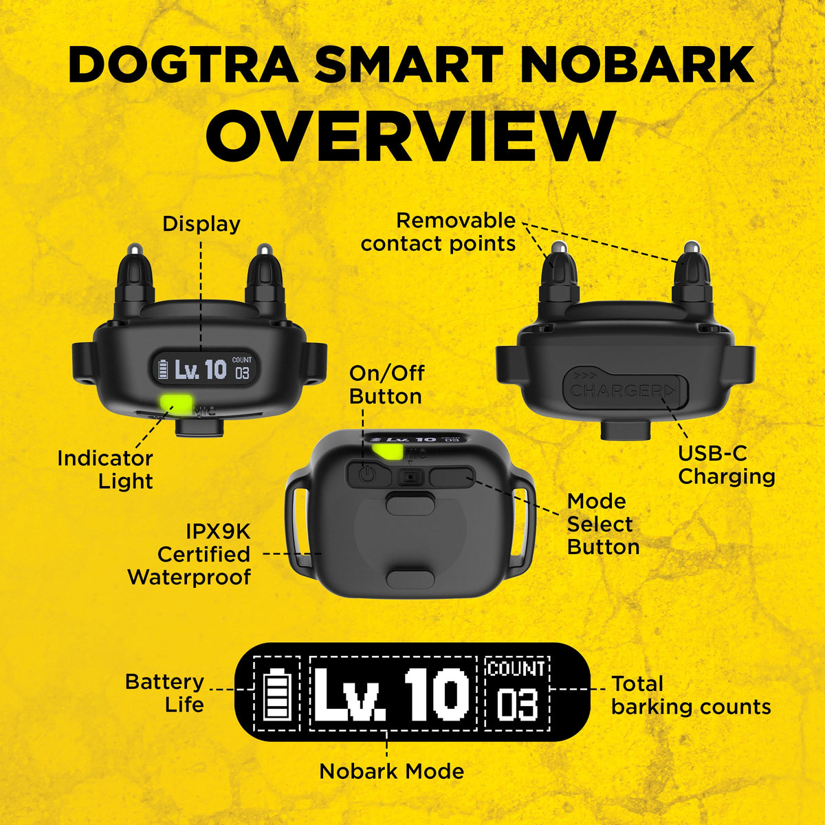 Waterproof E-Collar for 10 lb Dogs L537950