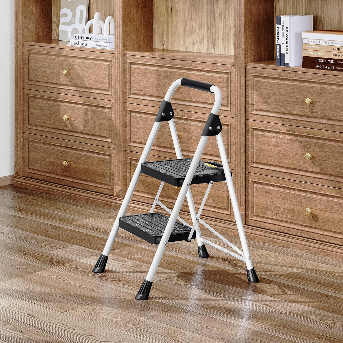 2 Step Folding Step Stool White G7512