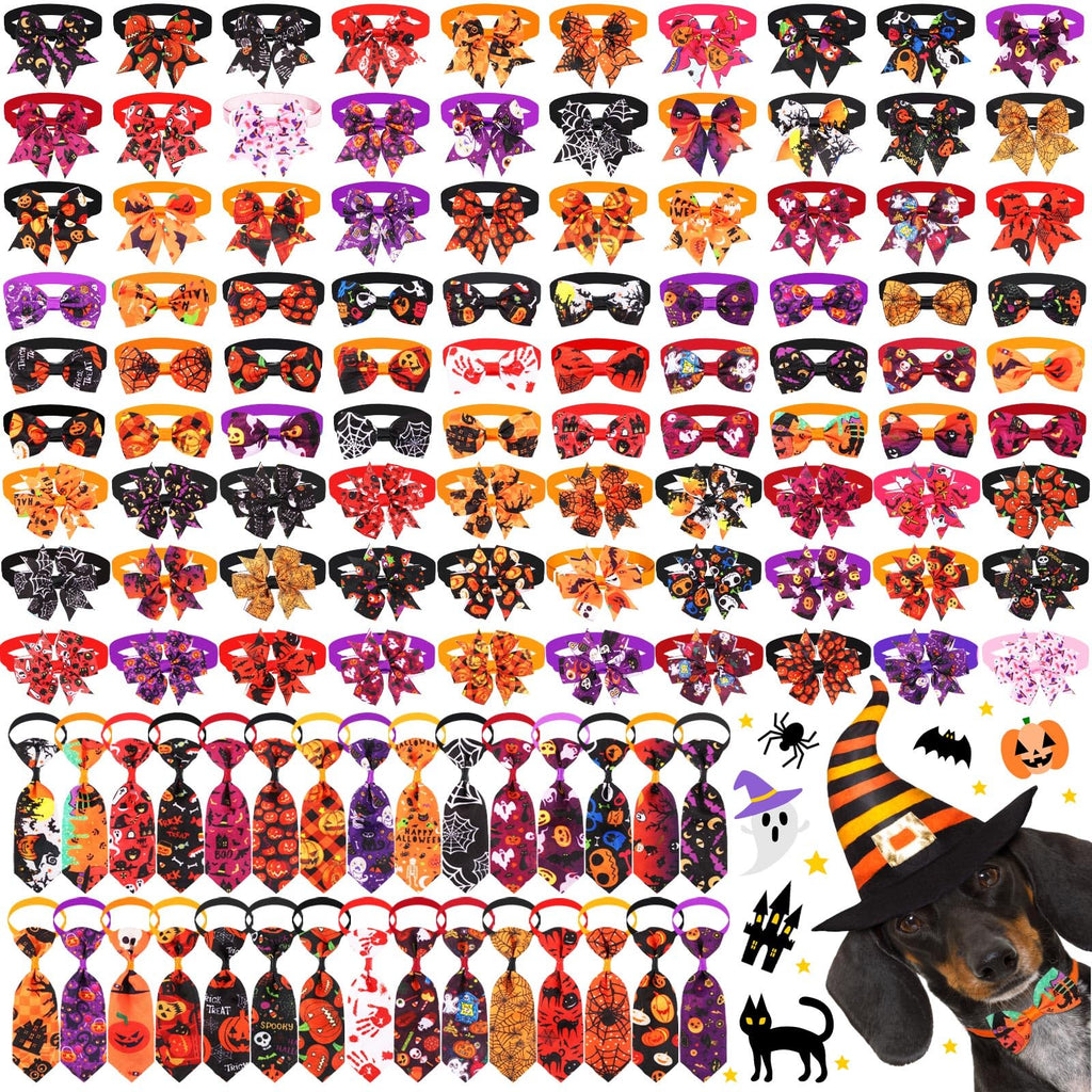 120 Pcs Dog Bow Tie Collar Set K322140