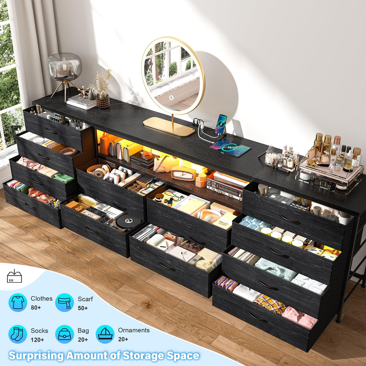 12 Drawers Dresser TV Stand I795