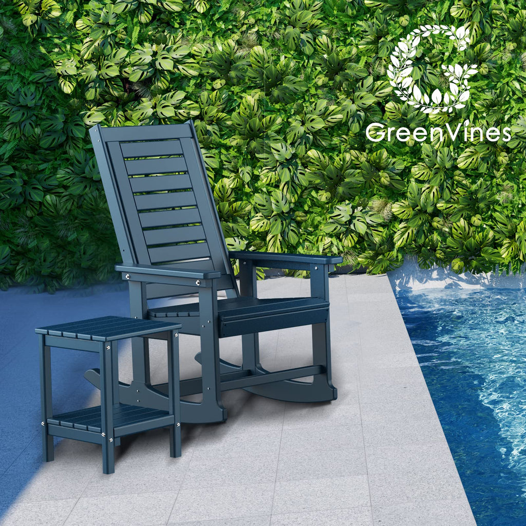Oversized Outdoor Rocking Chairs Set of 2 Blue W800