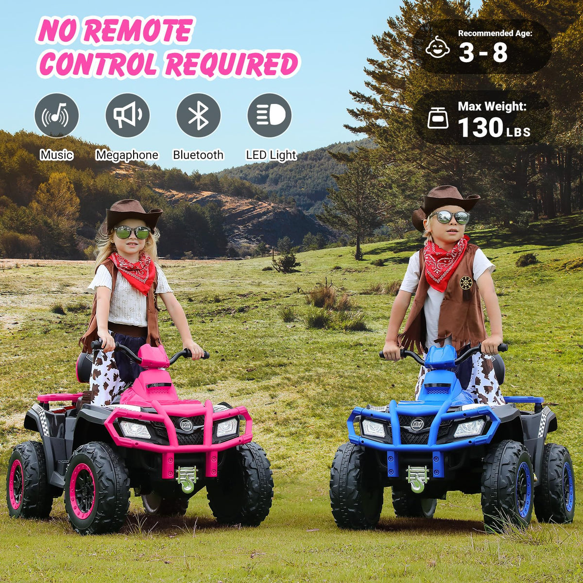 24V 2 Seater 4WD Off-Road Ride on ATV B5665